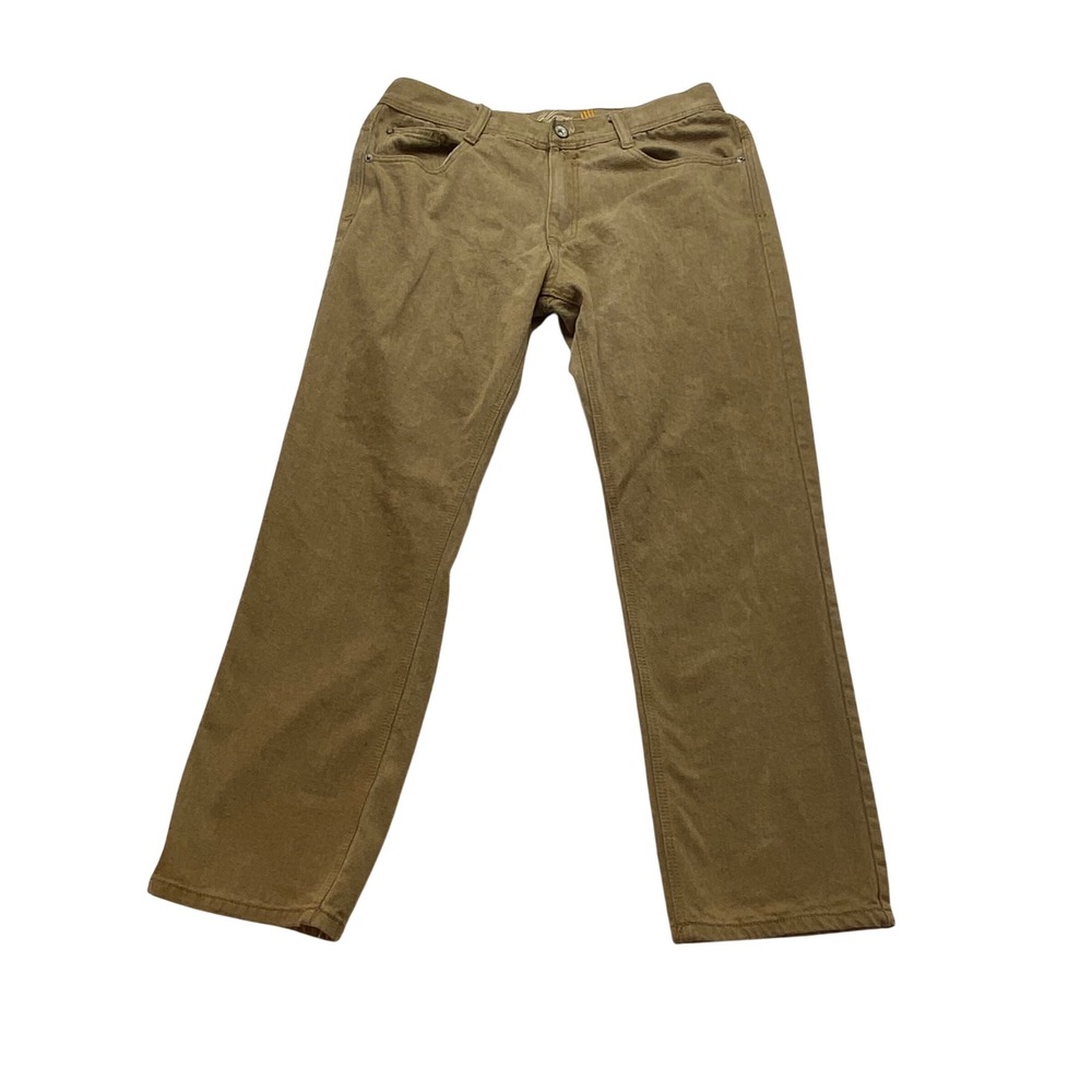 Miskeen Originals Mens 36x34 Straight Leg Denim Jeans‎ Brown Hip Hop Streetwear